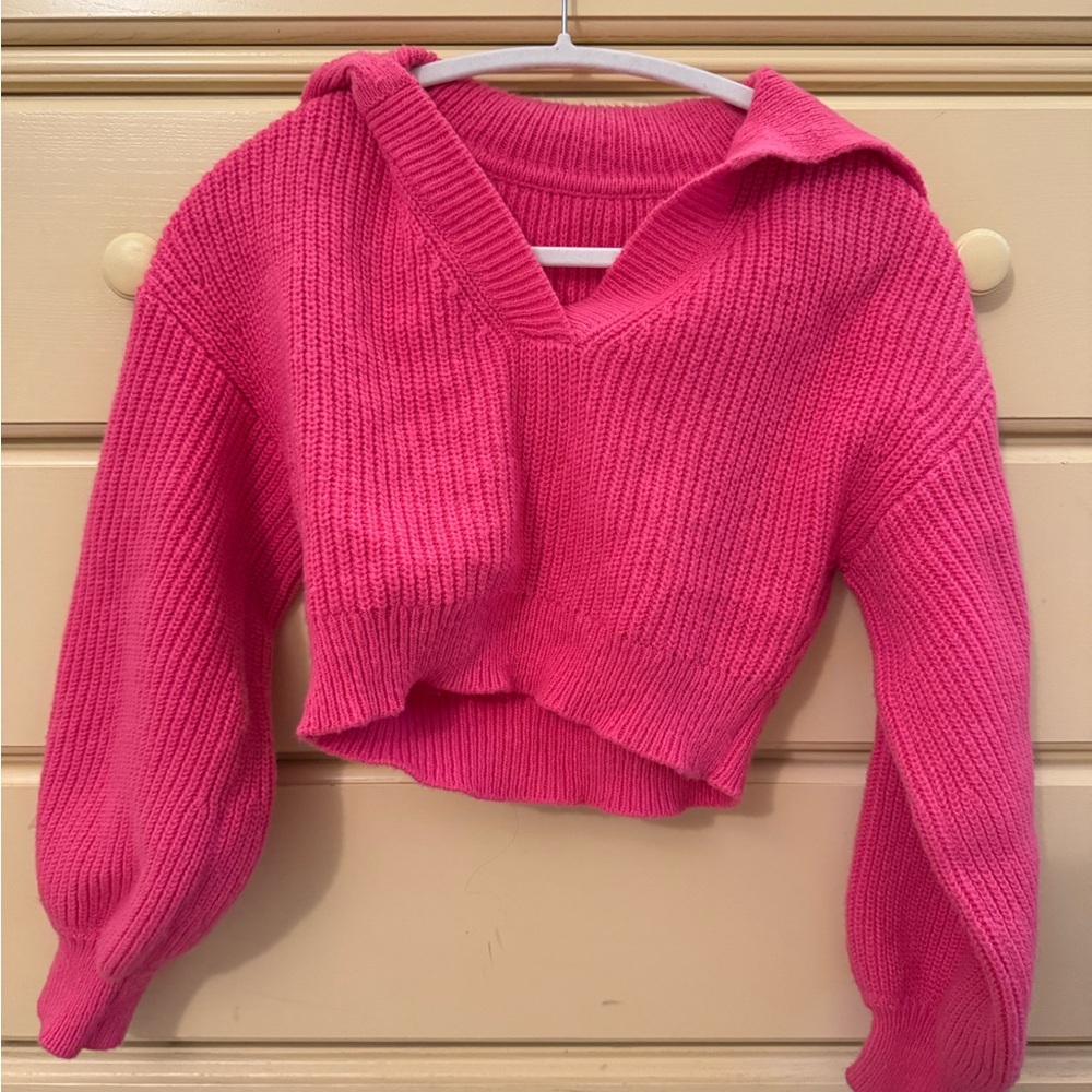 Cozy Pink Knit Sweater